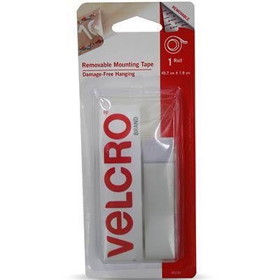 VELCRO Brand Hook Only Strips 25mm x 3.6m White