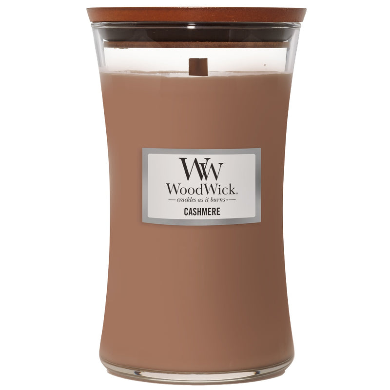 WoodWick Cashmere Large Candle Crackles As It Burns 610G Hourglass