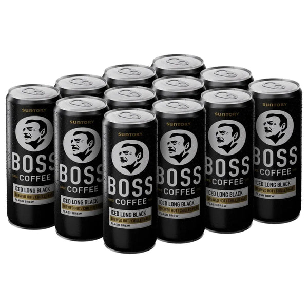 Suntory Boss Coffee Drink Long Black 237mL 12 Cans Bulk Pack Carton