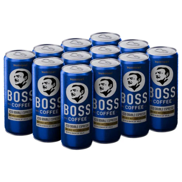 Suntory Boss Coffee Drink Iced Double Espresso 237mL 12 Cans Bulk Pack Carton
