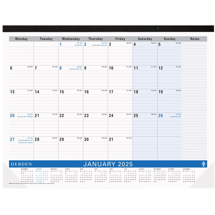 Collins Debden Table Top Planner Refill Month To View 2025 432x560mm