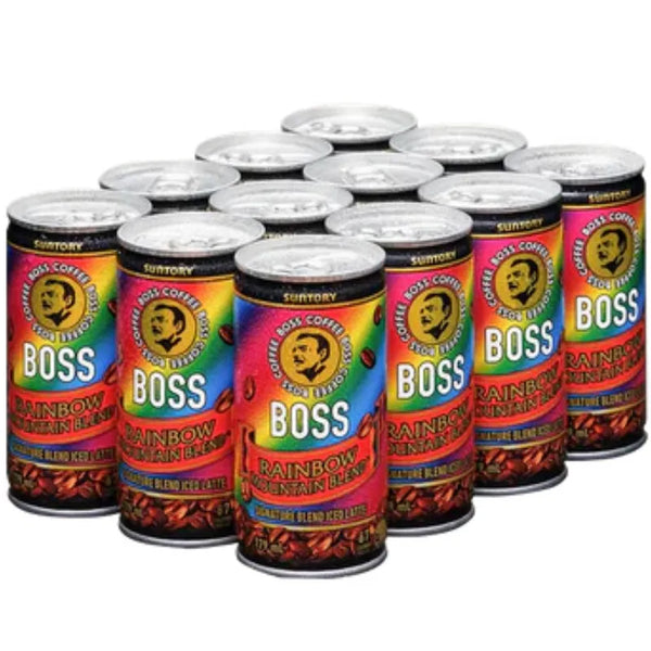 Suntory Boss Coffee Drink Rainbow Mountain Blend 179mL 12 Cans Bulk Pack Carton
