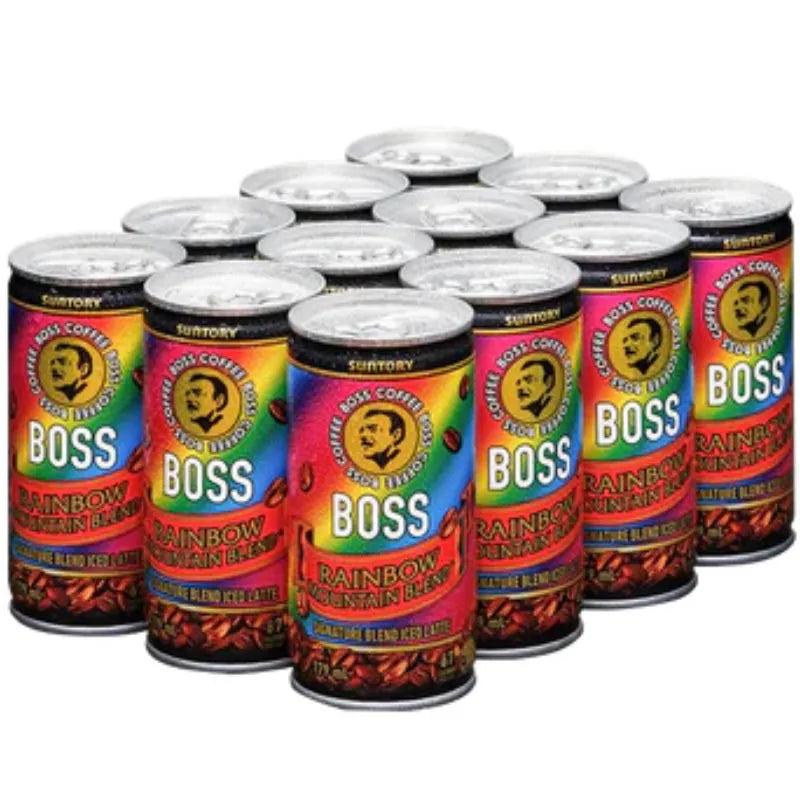 Suntory Boss Coffee Drink Rainbow Mountain Blend 179mL 12 Cans Bulk Pack Carton