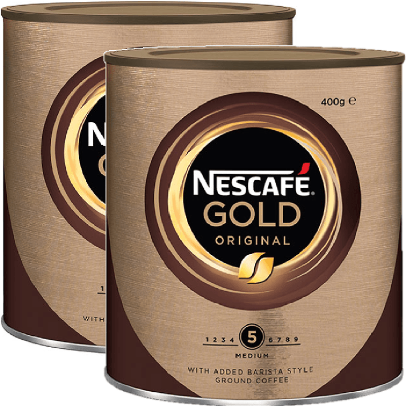 2 Pack Nescafe Gold Instant Medium Roast Coffee Original 400G Can 12358924 (2 Pack) - SuperOffice