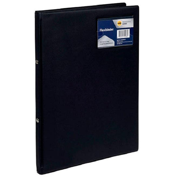 Marbig Flexibinder 2 Ring Binder Folder 20mm A4 Black 013949BLK (18 Pack) - SuperOffice