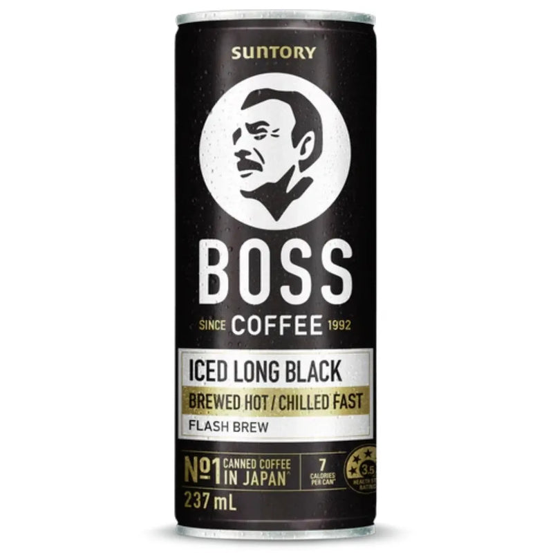 Suntory Boss Coffee Drink Long Black 237mL 12 Cans Bulk Pack Carton