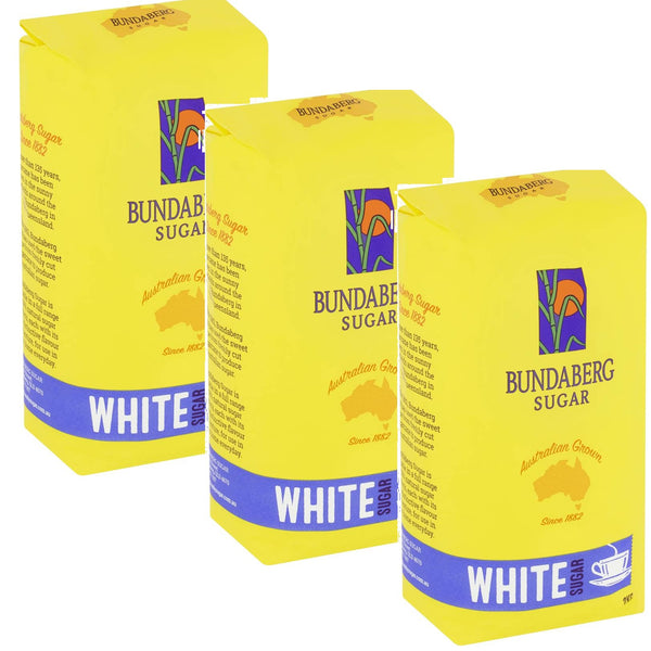 3 Pack Bundaberg White Sugar 2Kg Bag Bulk Tea Coffee