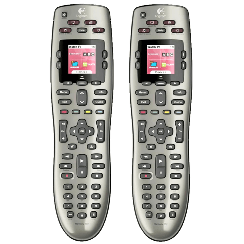 2x Logitech Harmony Universal Remote 650 Color-Screen TV Television 915-000173 (2 Pack) - SuperOffice