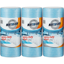 3 Pack Northfork Heavy Duty Antibacterial Perforated Wipes 45m Roll Blue Pack 90 Sheets 631253641 (3 Rolls) - SuperOffice