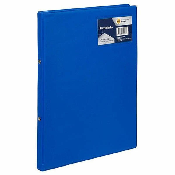 Marbig Flexibinder 2 Ring Folder 20mm A4 Royal Blue 18 Pack 013949ROY (18 Pack) - SuperOffice