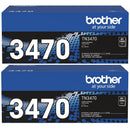 2 Pack Brother TN-3470 Toner Ink Cartridge High Yield Genuine Black TN-3470 (2 Pack) - SuperOffice