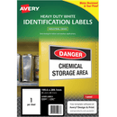 4 Pack Avery 959067 L7067 Heavy Duty Laser Labels White 1/Page Pack 25 Sheets 959067 (4 Packs) - SuperOffice