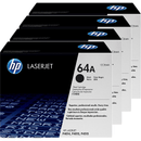 4 Pack Hp 64A Toner Ink Printer Cartridge Black LaserJet 4015 P4510 P4515 CC364A (4 Pack) - SuperOffice