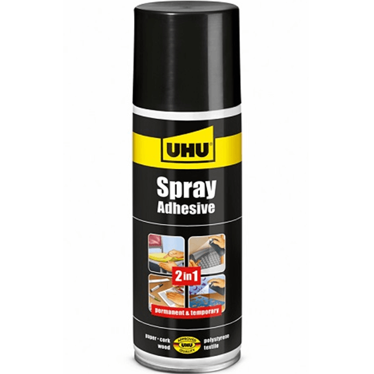 4 Pack UHU Spray Adhesive Glue Can 200mL Bulk 33-35395 (4 Pack) - SuperOffice