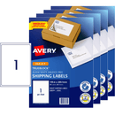 4 Packs Avery 936035 J8167 Trueblock Shipping Labels Inkjet 1/Page A4 White 50 Sheets 936035 (4 Packs) - SuperOffice