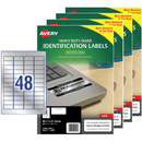 4 Packs Avery 959201 L6009 Heavy Duty Laser Labels Silver 48/Page 20 Sheets 959201 (4 Packs) - SuperOffice