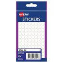 4x Avery 932001 Multi-Purpose Stickers Circle 8Mm White Pack 624 932001 (4 Pack) - SuperOffice