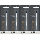 4x Parker Quinkflow Pen Refill Ballpoint Medium Nib Black 1950369 (4 Pack) - SuperOffice