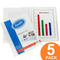 5 Pack Bantex Project Presenation File 20 Pocket A4 Clear/White 100854156 (5 Pack) - SuperOffice