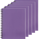 5 Pack Spirax 511 Notebook Spiral Bound Hard Cover 200 Page 225x175mm Purple 56511PUR (5 Pack) - SuperOffice