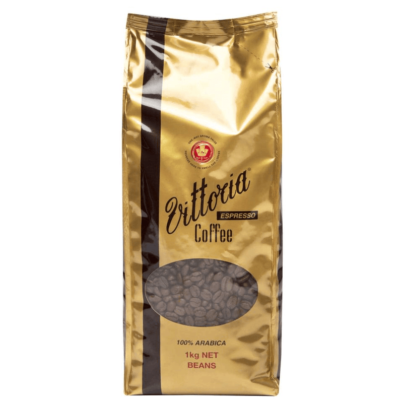 5 Pack Vittoria Coffee Espresso Gold Arabica Beans 1kg Bag 5705 (5 Bags) - SuperOffice