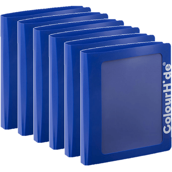 6 Pack Colourhide Clearview Ring Binder PP 2D 25Mm A4 Blue 5646001 (6 Pack) - SuperOffice