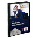 6 Pack Marbig Flexibinder 2 Ring 20mm A4 Clear Cover Black Folder BULK 47483 (6 Pack) - SuperOffice