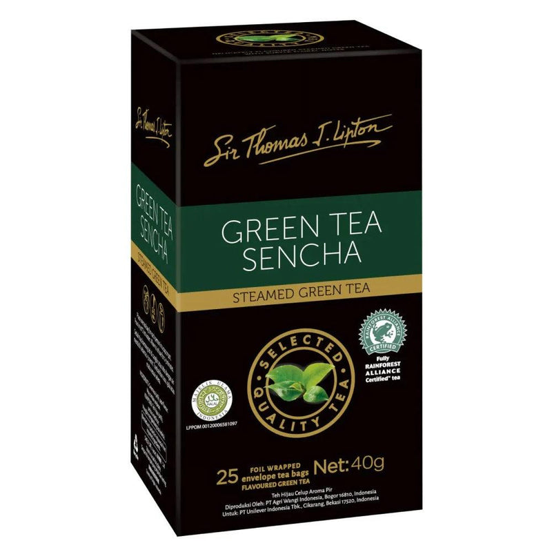 6 Pack Sir Thomas Lipton Teabags Green Tea Sencha Tea 25 Bags 08999999152659 - SuperOffice