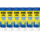 6 Pack UHU Magic Blue Glue Stick 40G Dries Clear Stic 33-00098 (6 Pack) - SuperOffice