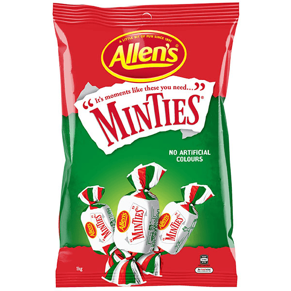 6 Packs Allens Minties 1Kg Bulk Pack 12194384 (6 Packs) - SuperOffice