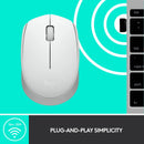 Logitech M171 Wireless Mouse Off White