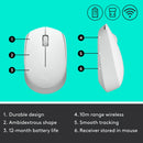 Logitech M171 Wireless Mouse Off White