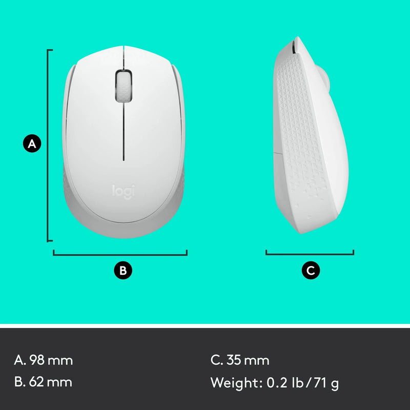 Logitech M171 Wireless Mouse Off White