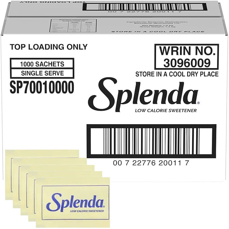 Splenda Sweetener Sachets Individual 1000 Pack Carton Bulk Box