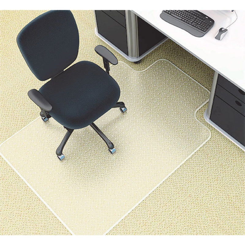 Marbig Chairmat PVC Keyhole Medium Pile Carpet 910x1210mm