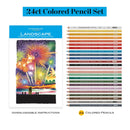 Prismacolor Technique Fireworks Drawing Coloured Pencils 24 Tin Set