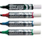 Pentel Maxiflo Whiteboard Marker Chisel Point 7Mm Assorted Wallet 4