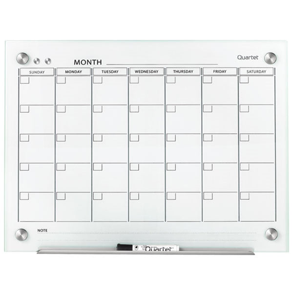 Quartet Infinity Glass Calendar Board Calendar 600x900mm