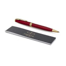 Parker Sonnet Red Lacquer Gold Trim Ballpoint Pen Medium Nib Gift Box Set