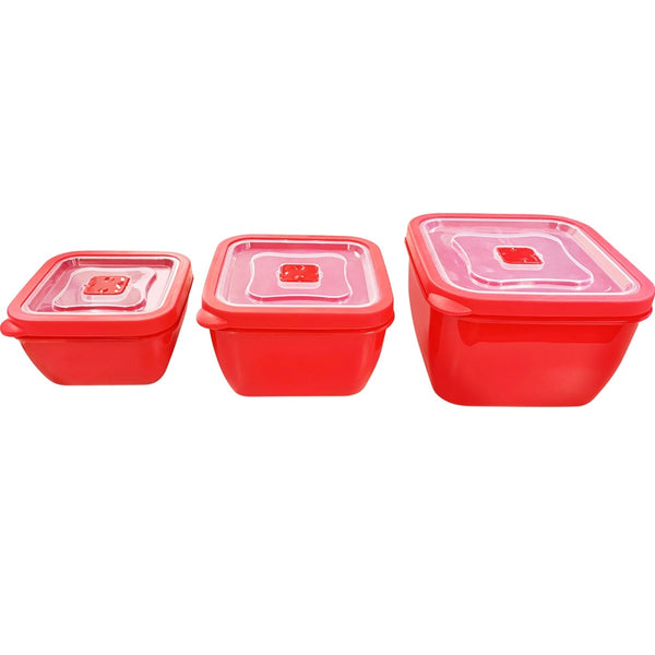 Connoisseur Microwave Container Resealable Pack 3 Size Stackable