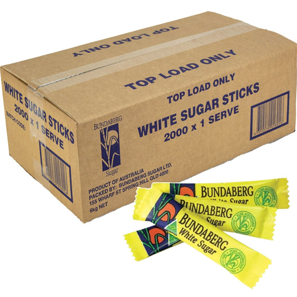 Bundaberg White Sugar Sticks Sachets Pack 2000 Bulk