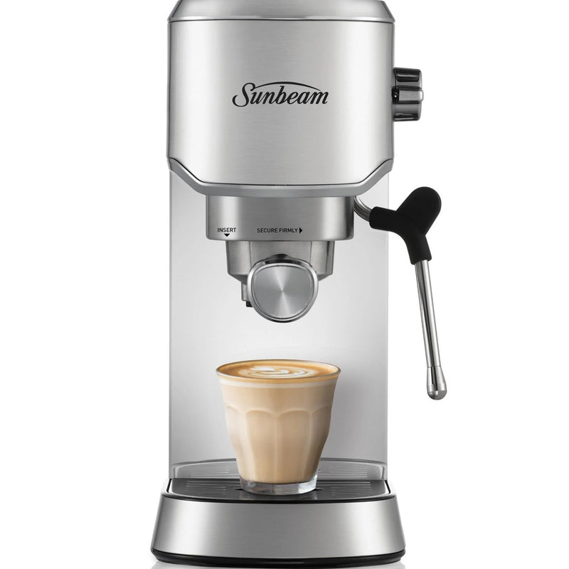 Sunbeam Barista Coffee Machine Steam Wand Manual Stainless Steel Compact