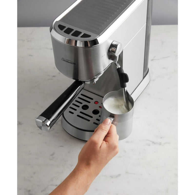 Sunbeam Barista Coffee Machine Steam Wand Manual Stainless Steel Compact