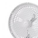 Nero Desk Fan 15cm Adjustable Angle Twin Speed Quiet White