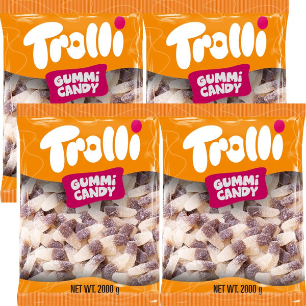 Trolli Sour Cola Coke Bottles Lollies Candy 2kg Bag 4 Pack Bulk