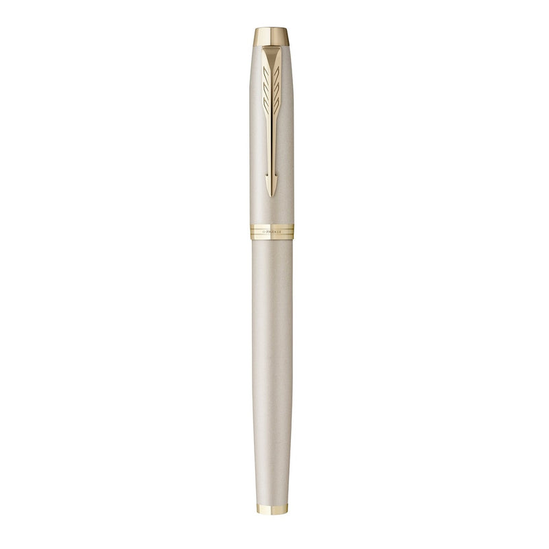 Parker IM Premium Fountain Pen Champagne Gold Trim Gift Box Set