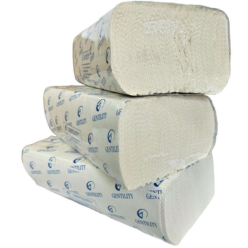 A&C Gentility Slimline Hand Paper Towels 23x23cm 2ply 150 Sheets x 16 Packs/Carton AC-3001 AC-3001 - SuperOffice