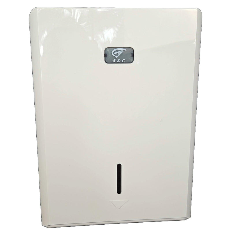 A&C Gentility Slimline Hand Towel Plastic Dispenser White AC-806A AC-806A - SuperOffice