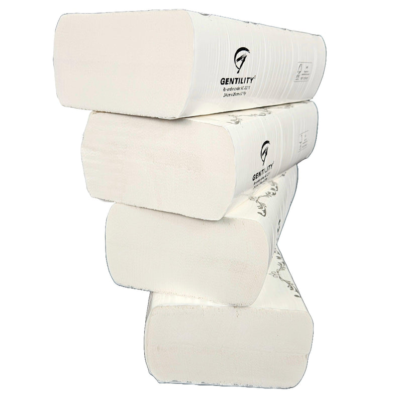 A&C Gentility Ultraslim Hand Paper Towels 23x24cm 2ply 150 Sheets x 16 Packs/Carton AC-2211 AC-2211 - SuperOffice