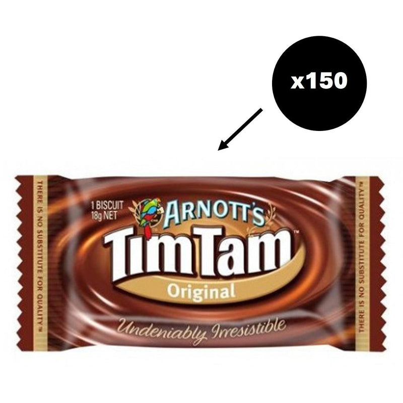 Arnotts Tim Tam Biscuits Individually Wrapped Portions 18g 150 Pack Carton Bulk Box 345512(TimTams) - SuperOffice